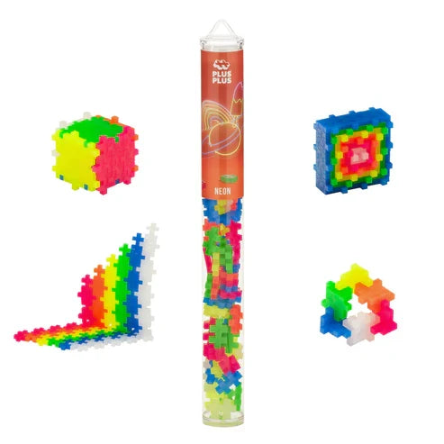 Plus Plus Tube Neon Mix - 70 Piece Building Set