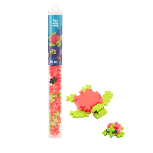 Plus Plus Tube Sea Turtle - 70 Piece Building Set