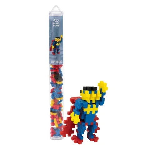 Plus Plus Tube Superhero - 70 Piece Building Set