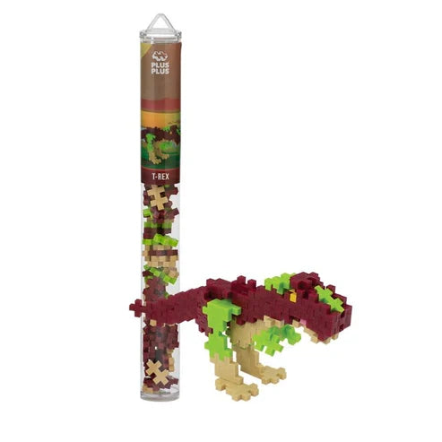 Plus Plus Tube T-Rex Dinosaur - 70 Piece Building Set