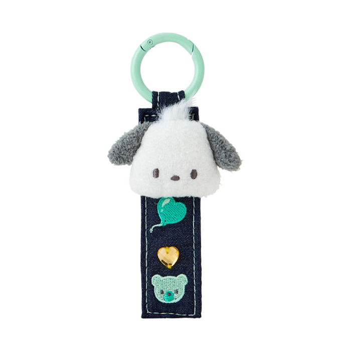 Pochacco Logo Keychain (Denim Patch Series) Accessory Japan Original