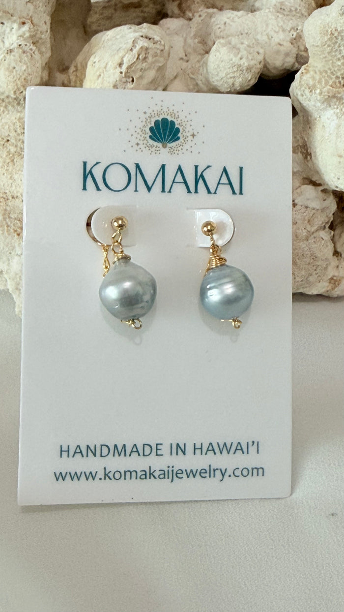 Poolside earrings - Tahitian pearl