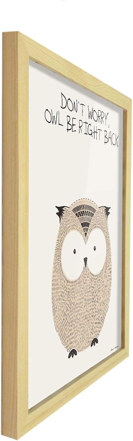 Poster Hub Animal Pun Owl Be Right Back Art Decor