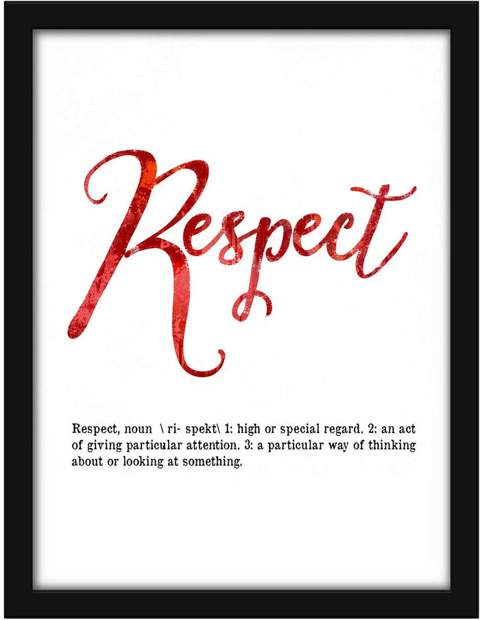 Poster Hub Dictionary Respect Inspirational Art Decor