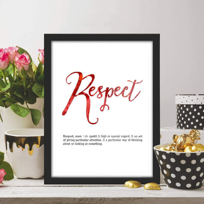 Poster Hub Dictionary Respect Inspirational Art Decor