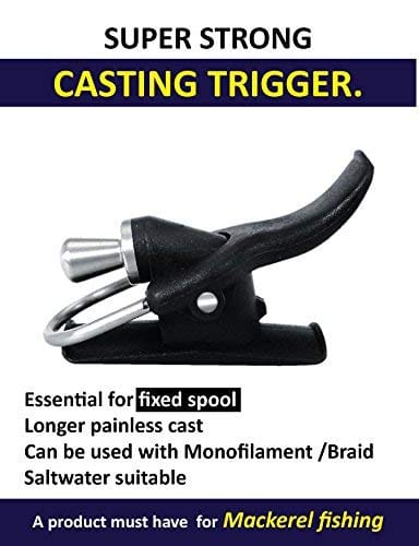 Power Cast Sea Fishing Casting Trigger, Cannon Clip, Thumb Button, Fixed Spool Casting Aid, Bionic Finger-B0856VLPCF ebuystt