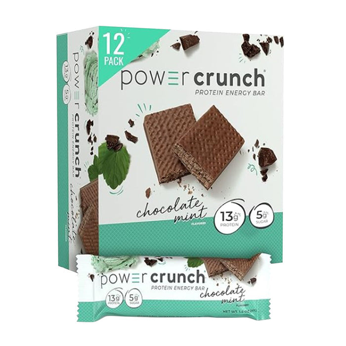 Power Crunch Chocolate Mint Protein Bar - 12 Count