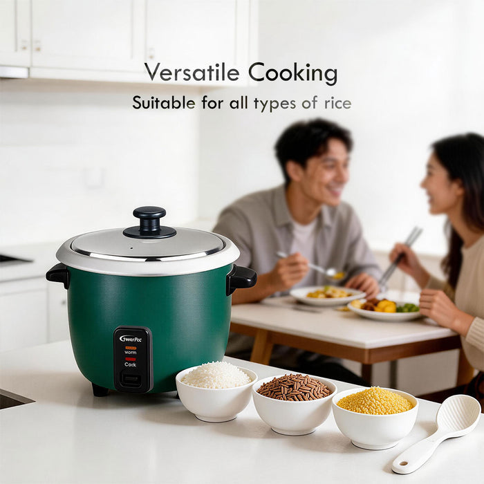 PowerPac 1L Rice Cooker with Aluminium Inner Pot (PPRC4) Green