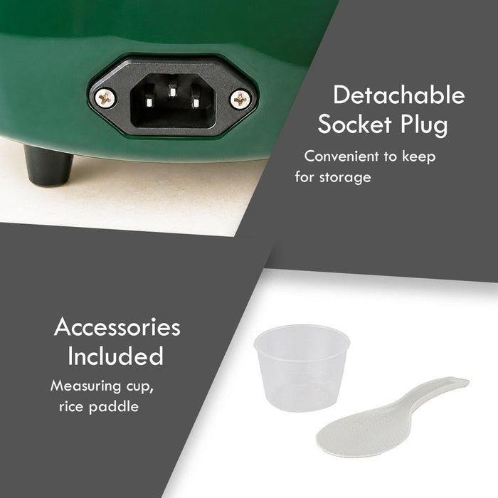 PowerPac 1L Rice Cooker with Aluminium Inner Pot (PPRC4) Green