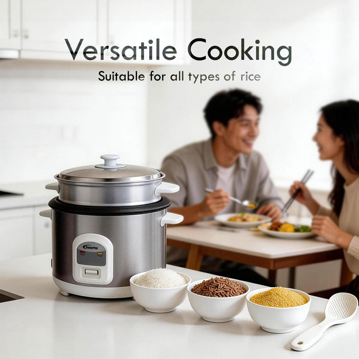 PowerPac 1L Rice Cooker with Steamer (PPRC64)