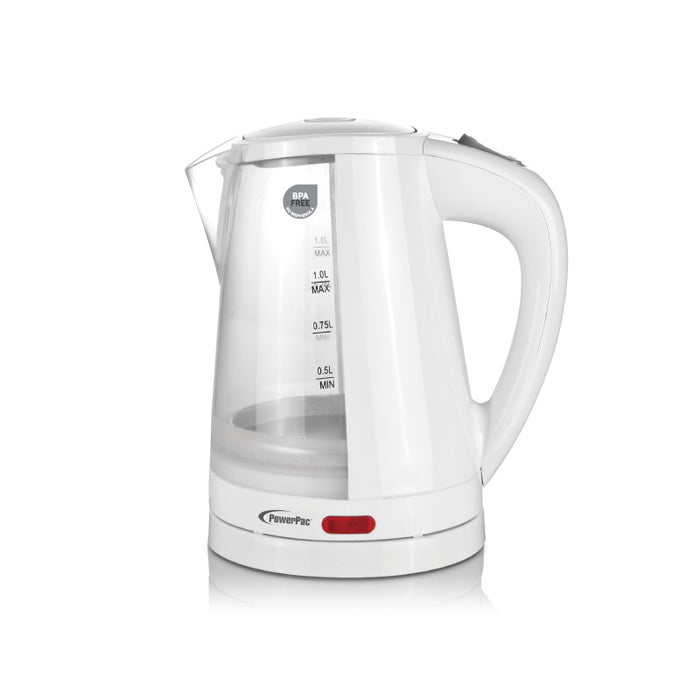 PowerPac Electric Kettle Jug, Cordless Jug 1.0L  (PPJ2001)