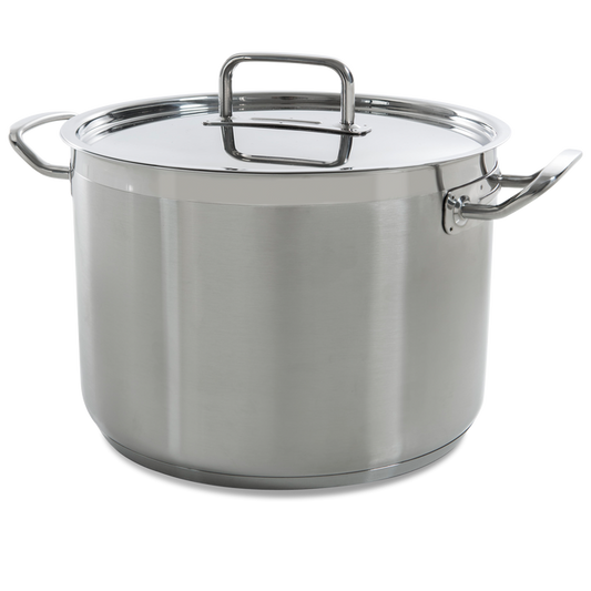 Precision soeppan 24 cm 7 liter zilver vooraanzicht