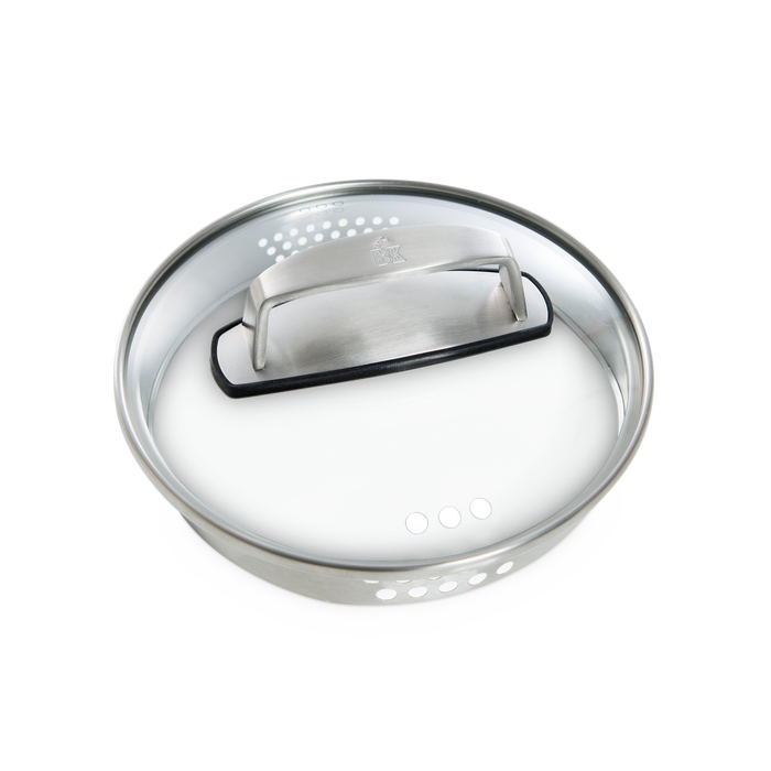 Premium+ deksel kookpan zilver vooraanzicht