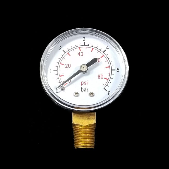 PRESSURE GUAGE BOTTOM MT. MADE OF CHROME PLATED STEEL CASING MEGA