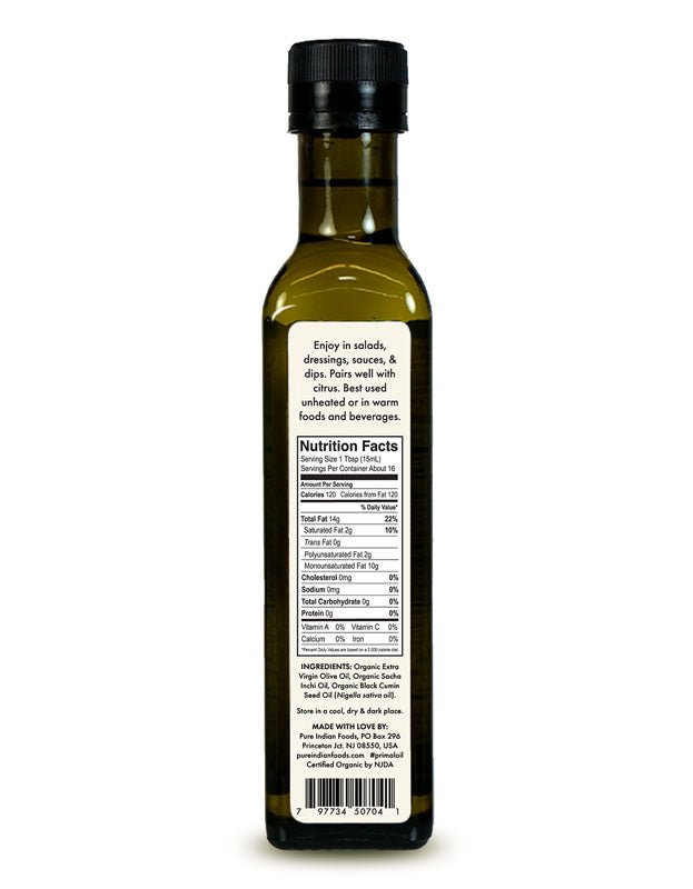 PRIMALOIL Triple Omega Blend 3-6-9, Extra Virgin & Certified Organic - SEATOPIA