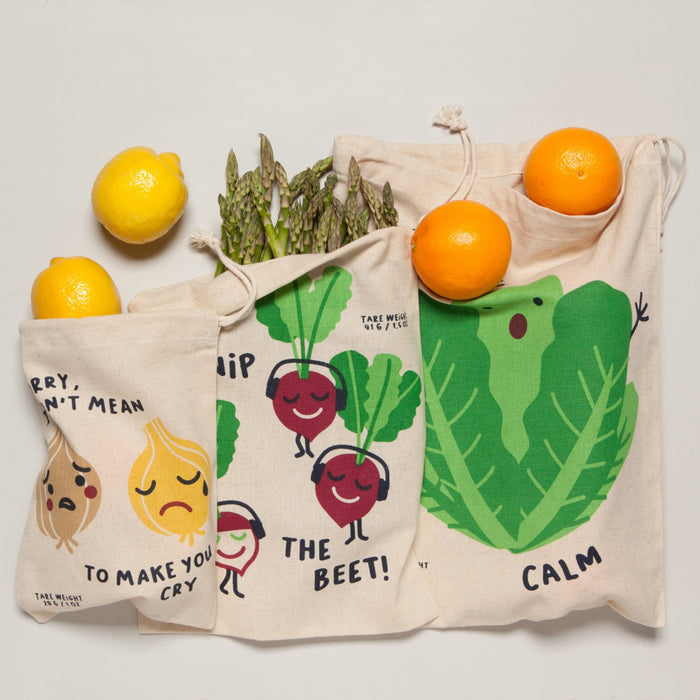 Produce Bags - Funny Foods, Set of 3