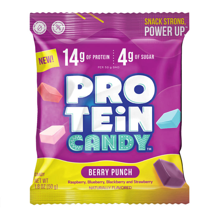 Protein Candy Berry Punch Candy Peg Bag - 12 Count