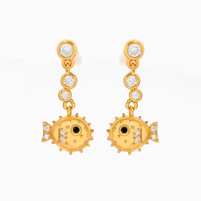 Pufferfish Dangle Earrings
