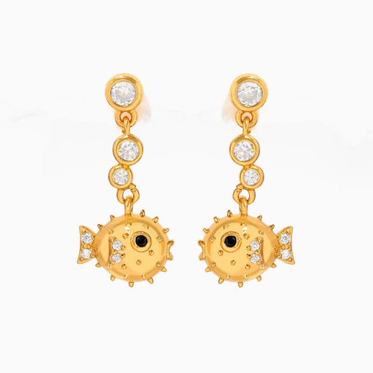 Pufferfish Dangle Earrings