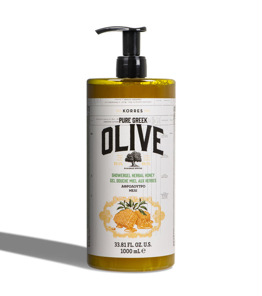 Pure Greek Olive Shower Gel Herbal Honey 1 Liter Pure Greek Olive Korres