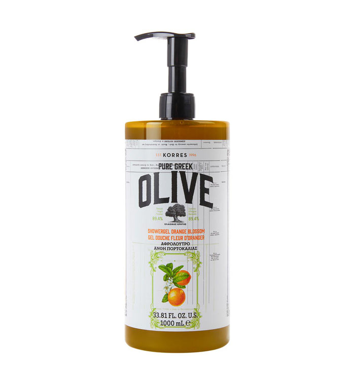 Pure Greek Olive Shower Gel Orange Blossom 1 Liter Pure Greek Olive Korres