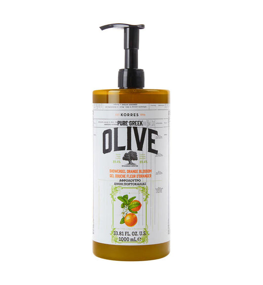 Pure Greek Olive Shower Gel Orange Blossom 1 Liter Pure Greek Olive Korres