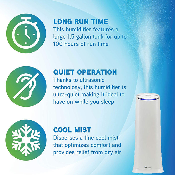 PURE GUARDIAN Ultrasonic Cool Mist Humidifier - Refurbished with Home Essentials warranty - H3200WAR