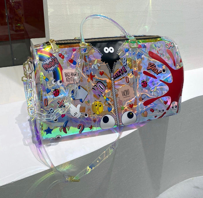 PVC Holographic Duffle Bag - Travellers Hat Boutique