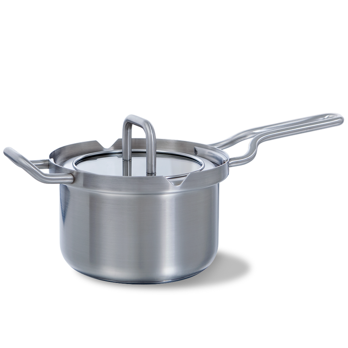 Q-linair Master Glass 16 cm steelpan zilver vooraanzicht