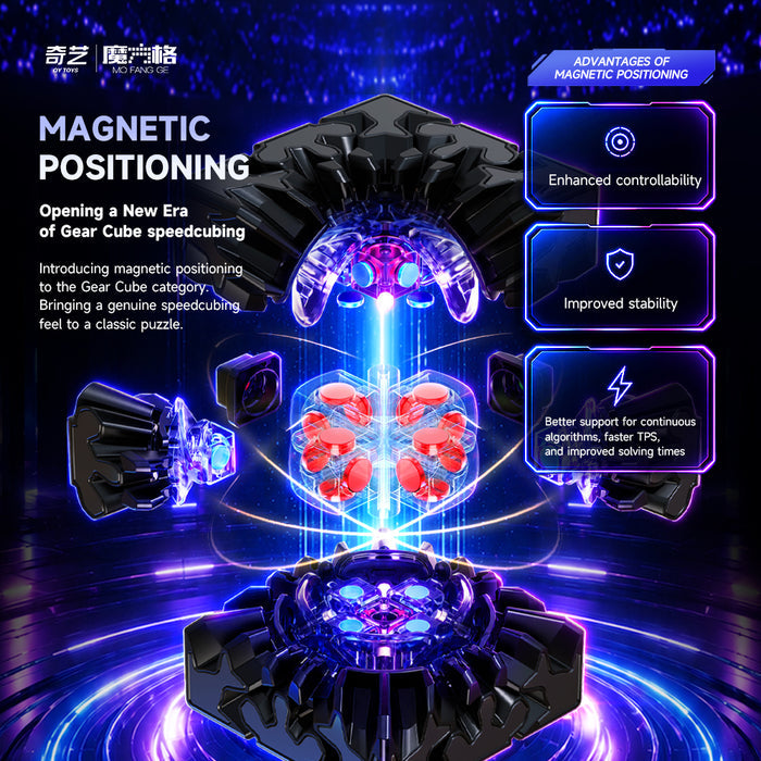 QiYi Speed Gear Cube 3x3 (Tiled, Magnetic + Ball-Core)