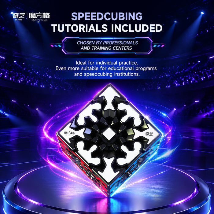 QiYi Speed Gear Cube 3x3 (Tiled, Magnetic + Ball-Core)