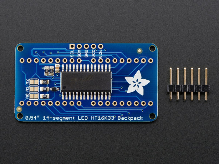 Quad Alphanumeric Display - White 0.54" Digits w/ I2C Backpack [Discontinued] by Adafruit - The Pi Hut