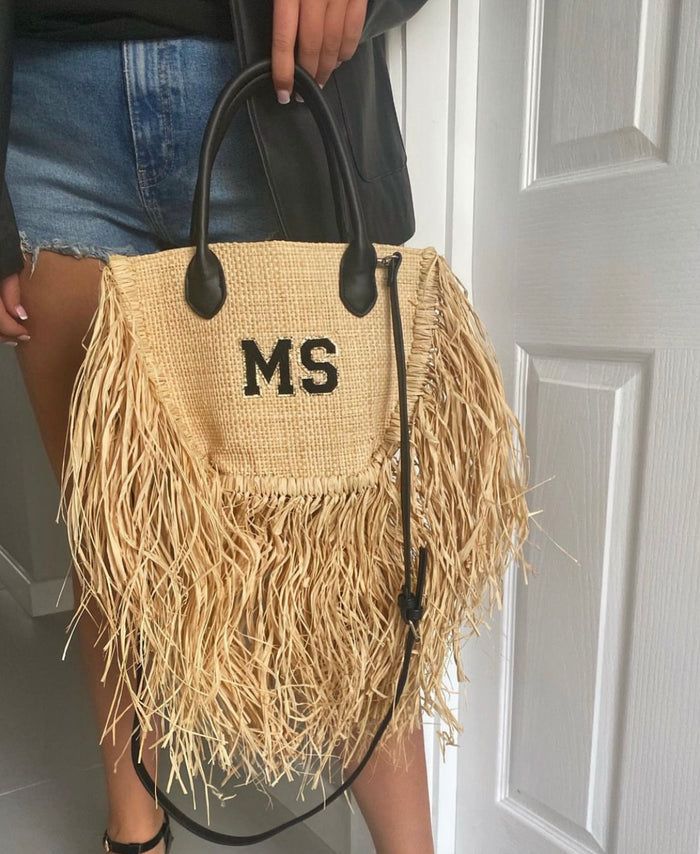 Raffia Fringe Tote Bag - Travellers Hat Boutique