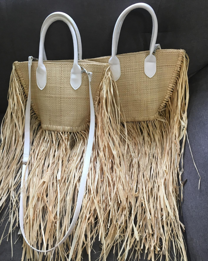 Raffia Fringe Tote Bag - Travellers Hat Boutique