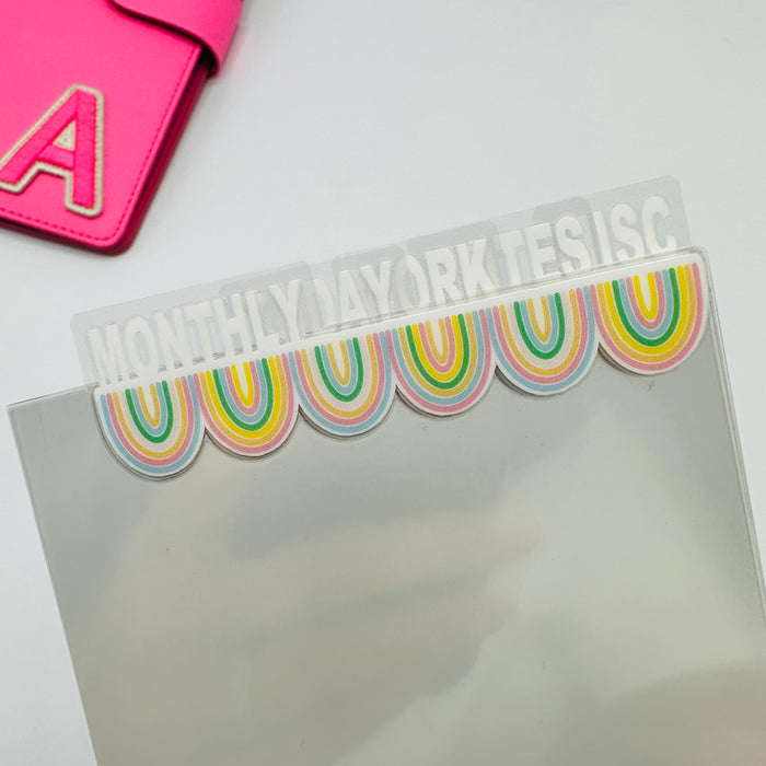 Rainbow Border Dividers - SIDE TABS