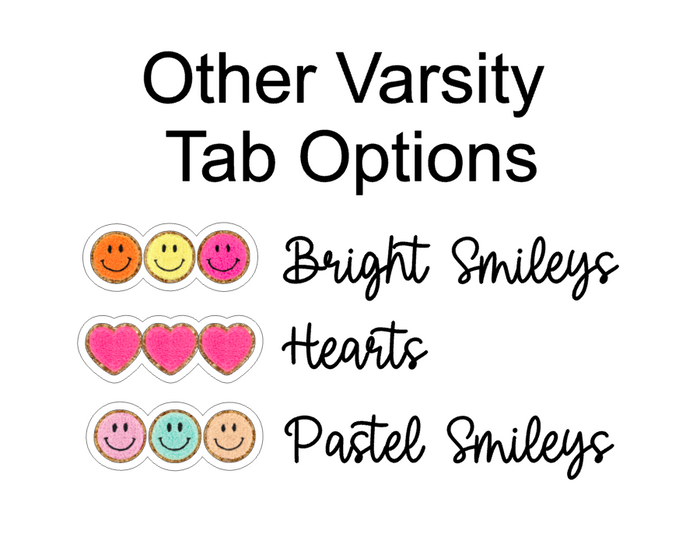 Rainbow Border Dividers - SIDE TABS