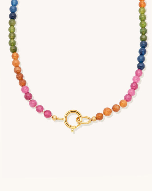 Rainbow Jade Gemstone Necklace