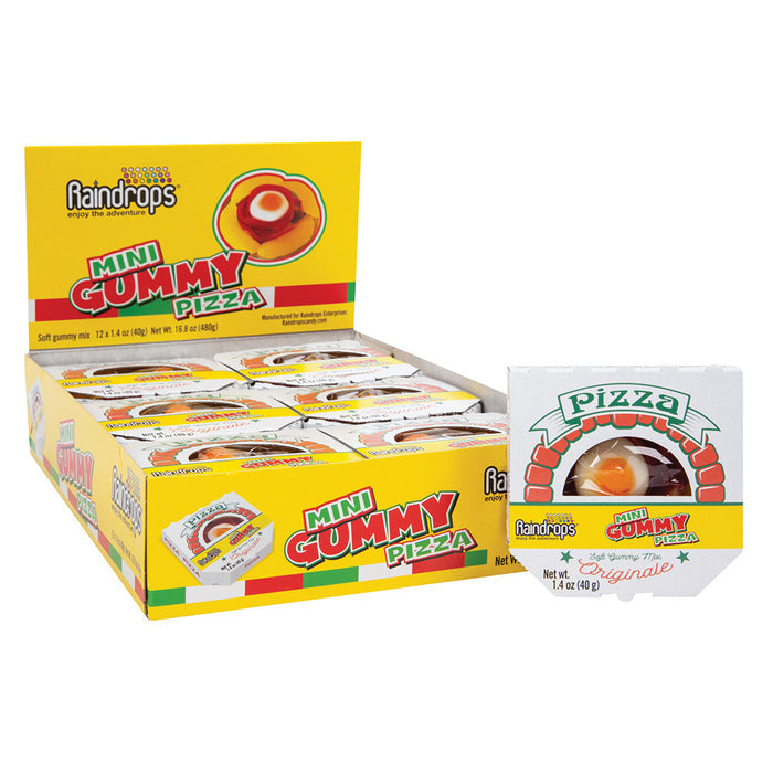 Raindrops Mini Gummy Pizza Candy - 12 Count