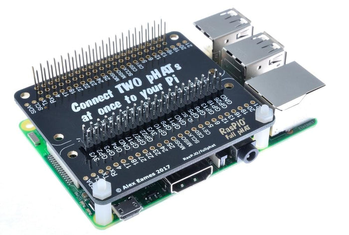 RasPiO FullpHAT (connect two pHATs) [Discontinued] by RasPiO - The Pi Hut