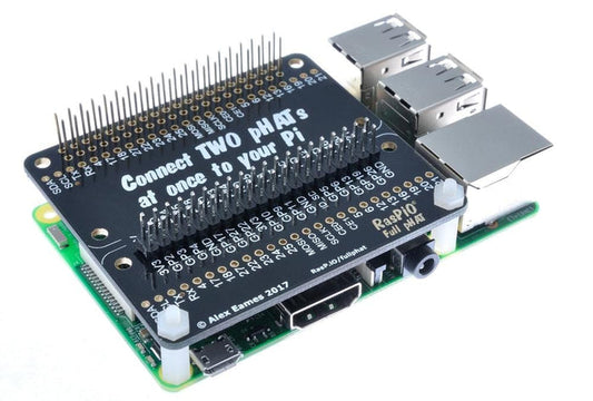 RasPiO FullpHAT (connect two pHATs) [Discontinued] by RasPiO - The Pi Hut