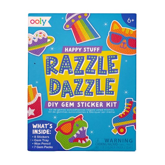 Razzle Dazzle Mini DIY Gem Sticker Kit - Happy Stuff - 8 Stickers