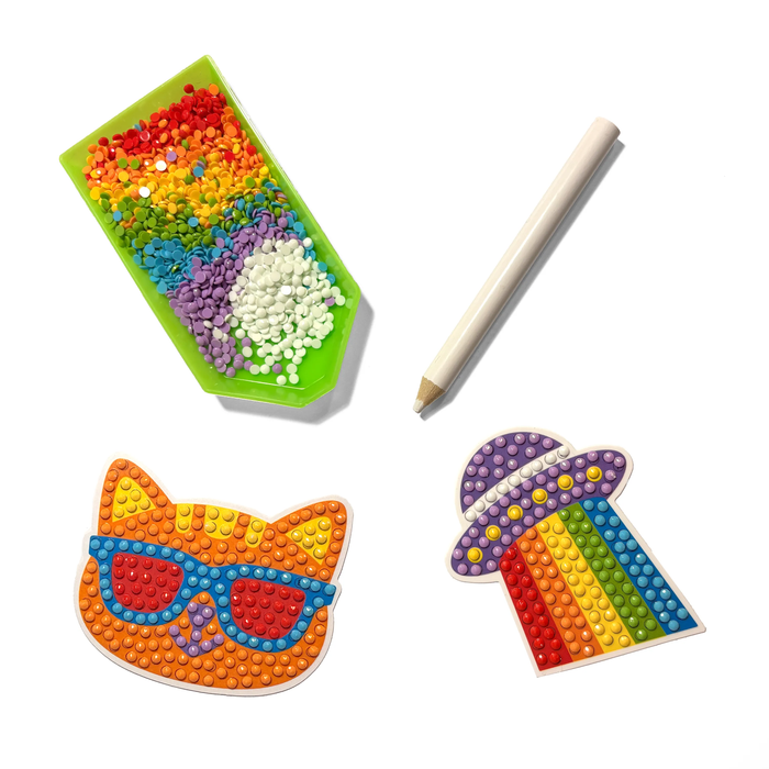 Razzle Dazzle Mini DIY Gem Sticker Kit - Happy Stuff - 8 Stickers
