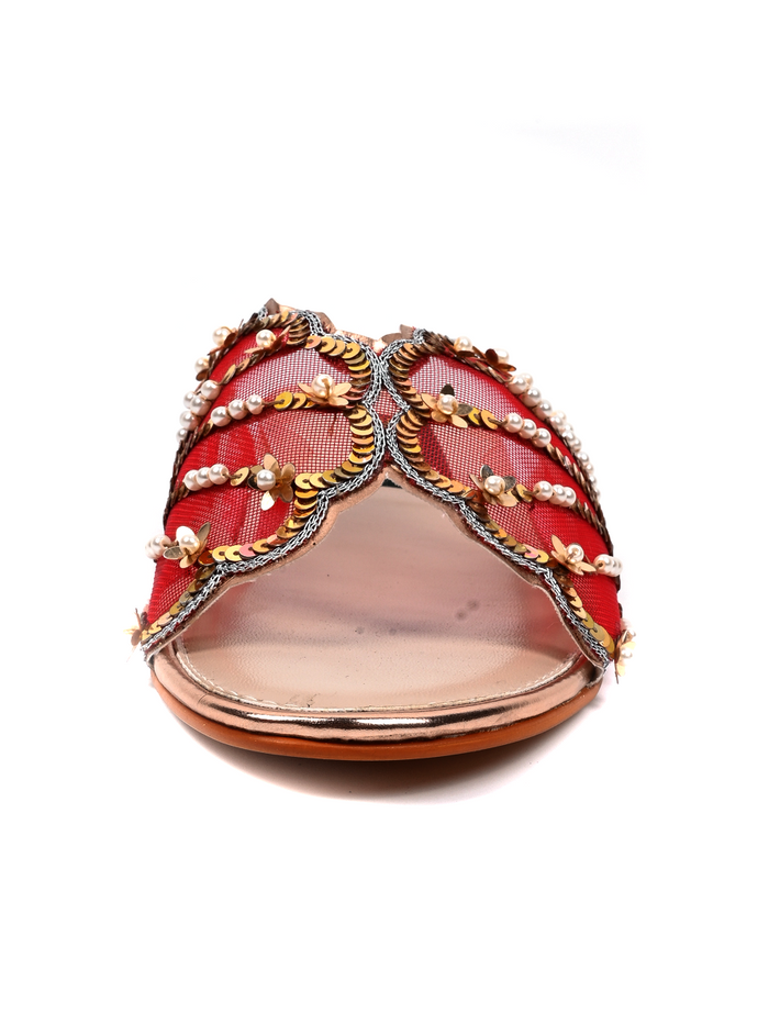 Red Fancy Formal Slipper