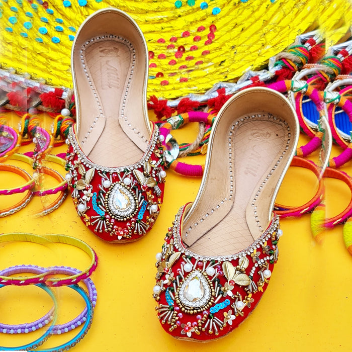 Red Fancy Khussa