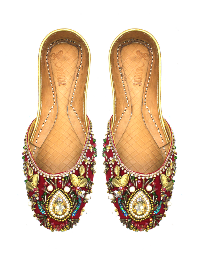 Red Fancy Khussa