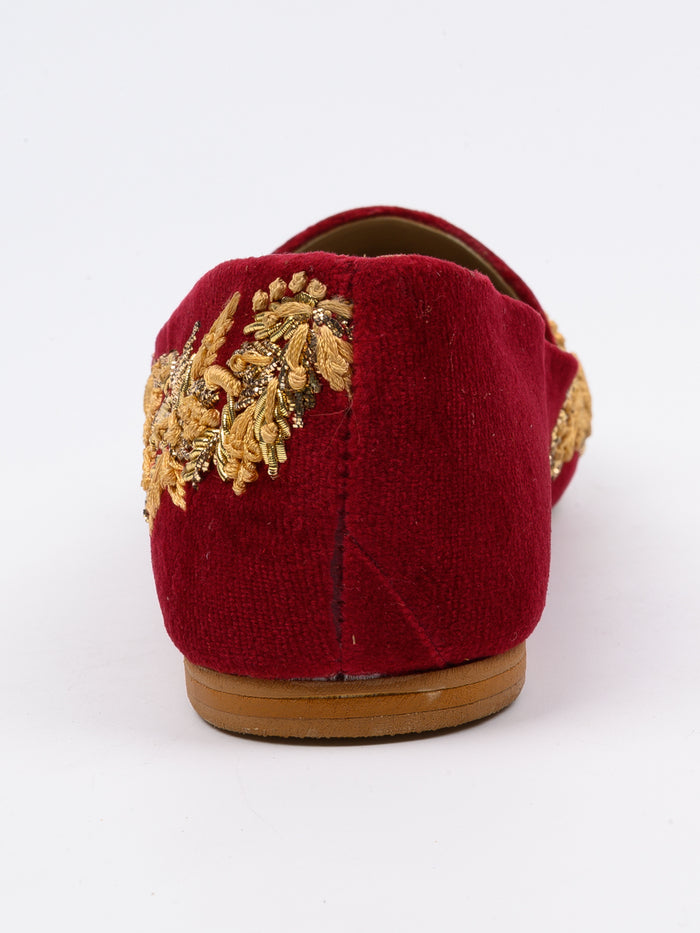 Red Fancy Winter Pumps