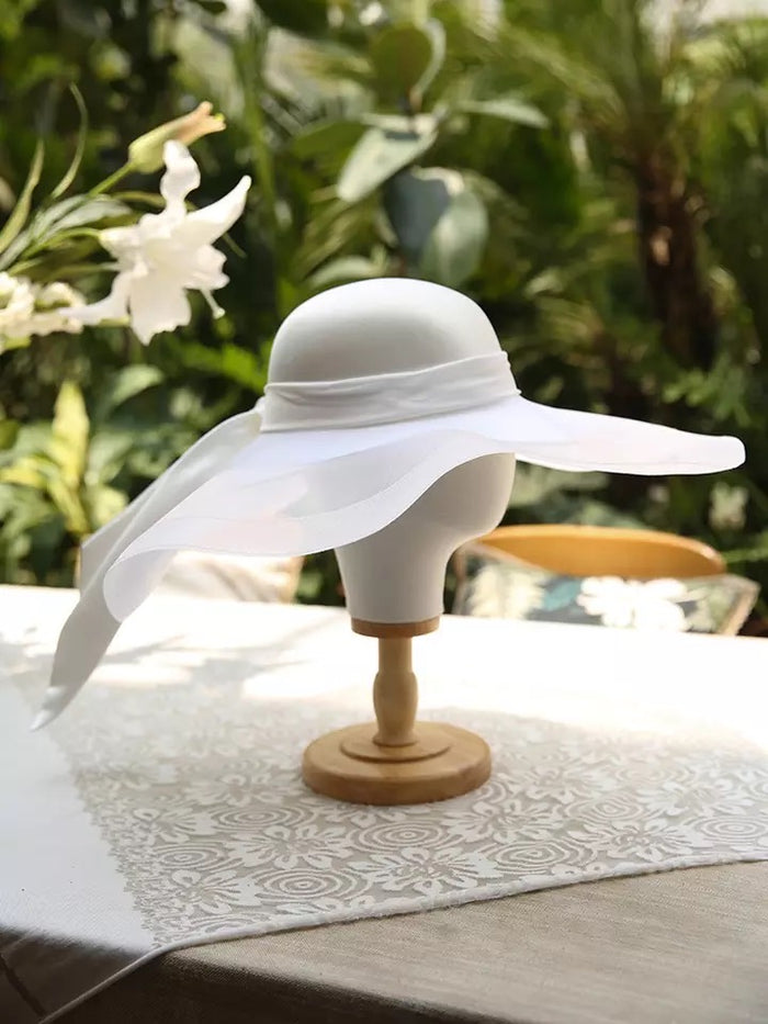 Retro Bridal Tulle Hat - Travellers Hat Boutique