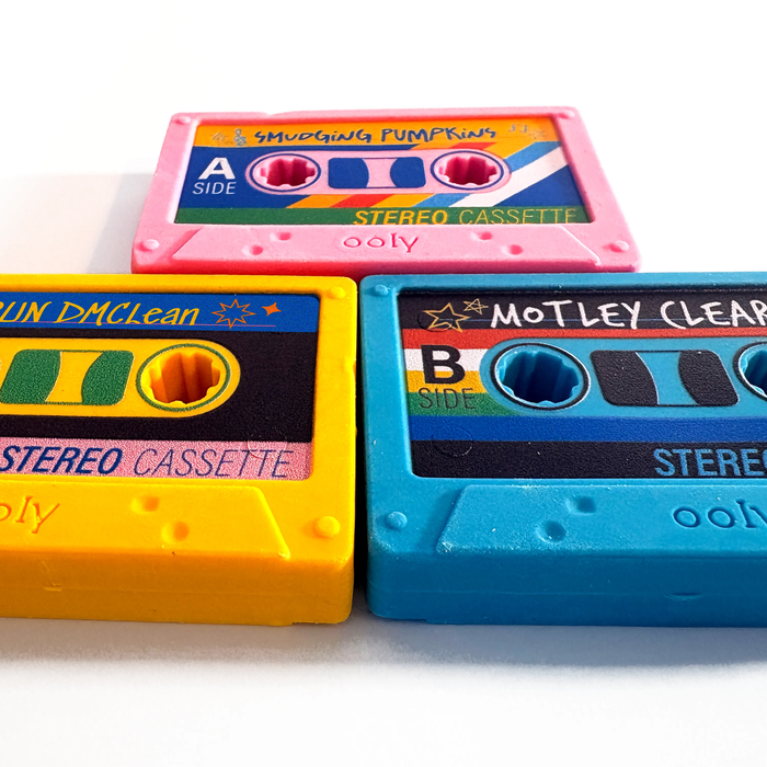 Rewind Cassette Erasers - Retro - Set of 3