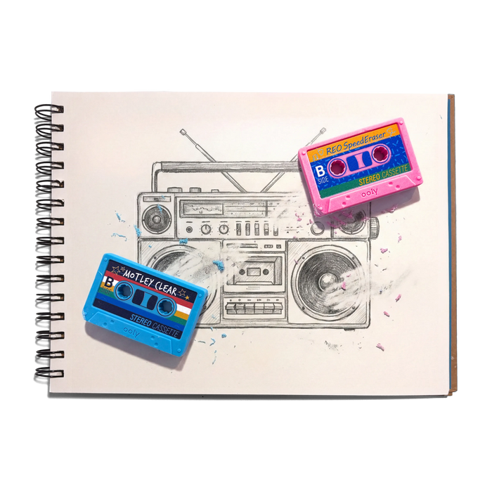 Rewind Cassette Erasers - Retro - Set of 3