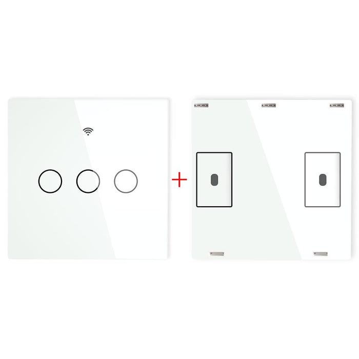 RF433 MHz Wireless Wall Glass Panel Transmitter Switch 1/2/3 Gang - Moes